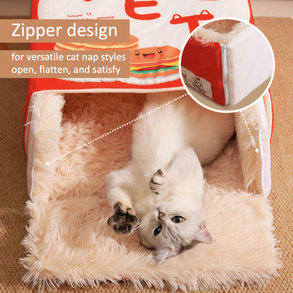 Snack Box Style Cat Bed