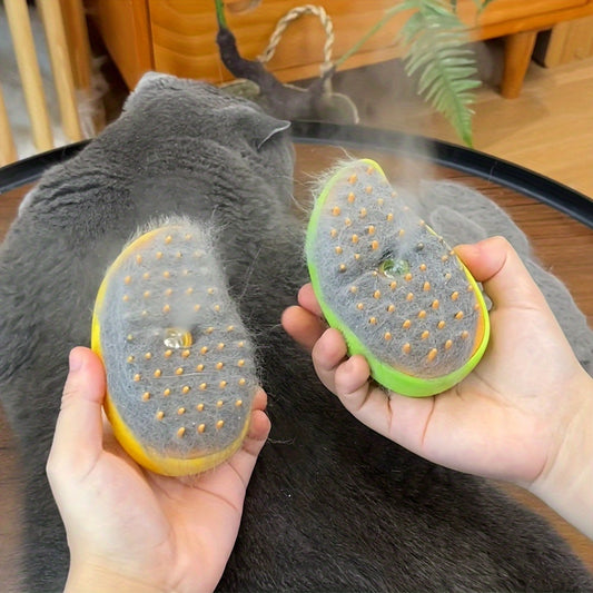 USB Rechargeable Self-Cleaning Cat Grooming Brush