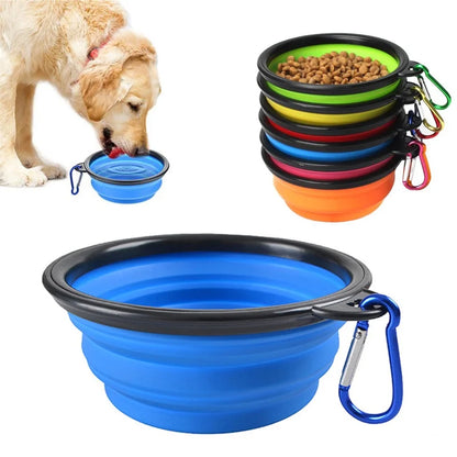 Folding Portable Silicone Dog Feeder