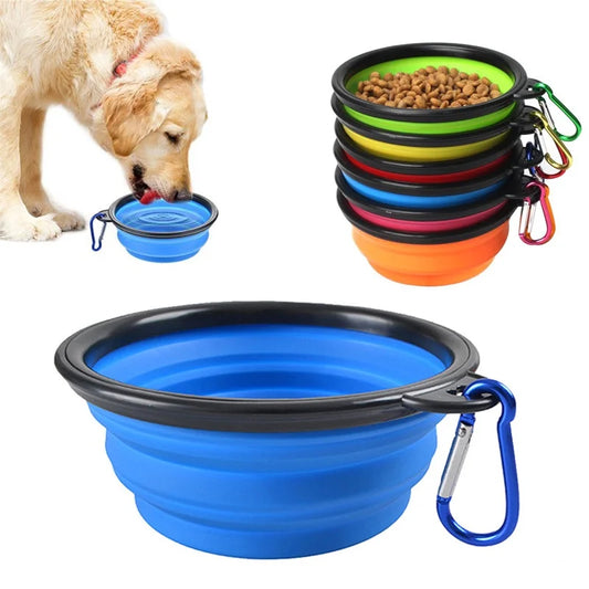 Folding Portable Silicone Dog Feeder