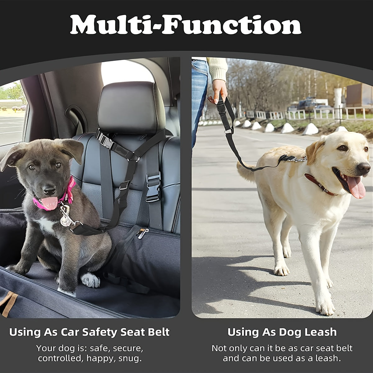 Dog Seat Belt For Vehicle